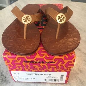 Tory Burch Thora NEW thong royal Tan size 8
